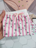 شورت نخی طرح دار برند DE FLORE